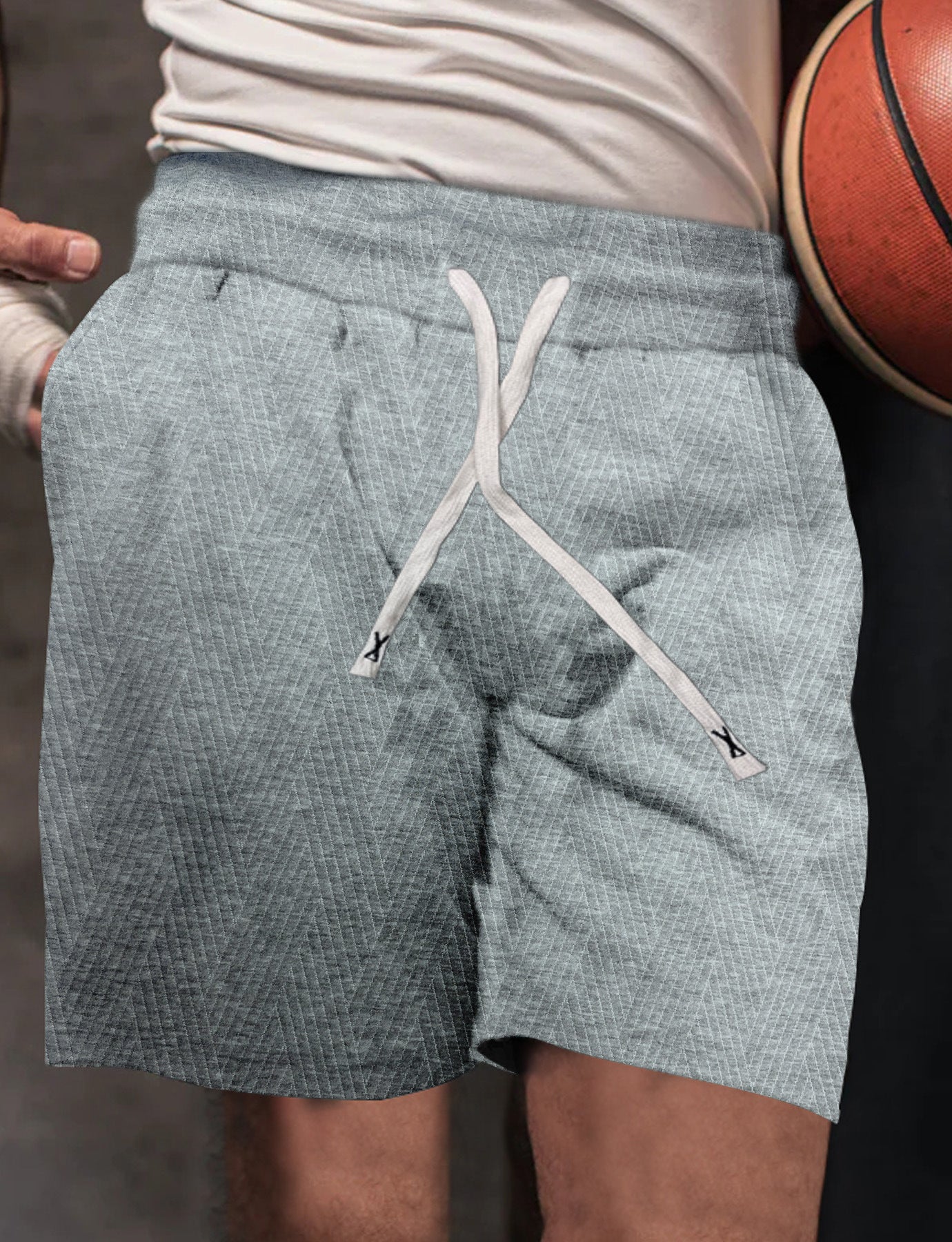 Men's Drawstring Loose Brushed Skin-friendly Casual Sports Shorts