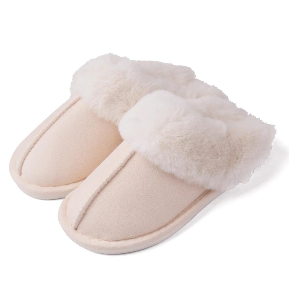 Fur Furry Slippers Women Winter Warm Plush House Shoes by GJG Denim