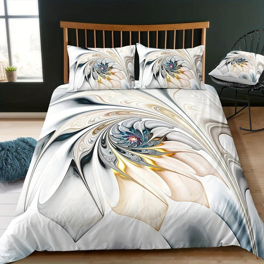 Print Duvet Cover 3 piece Set by GJG Denim
