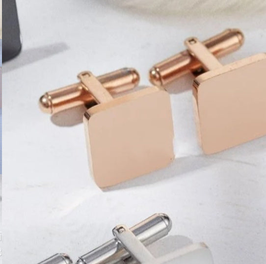 Men's French Simplicity Shirt Cufflinks Glossy 1 Pair