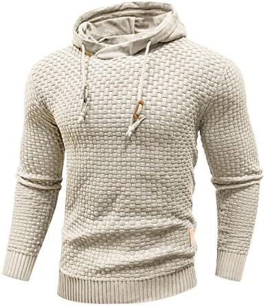 Men's Long Sleeve Solid Color Hooded Sweater