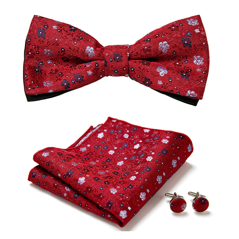 Men's Bow Ties Three Piece Set
