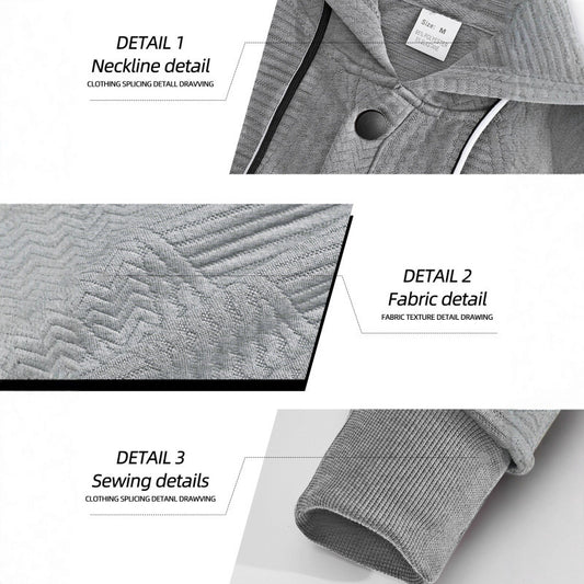 Men's Pullover Solid Color Casual Loose Long Sleeve Hooded Sweater