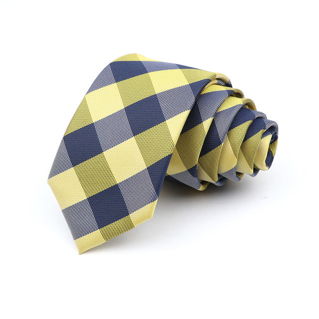Men's 6cm Casual Ties Skinny Tie Fashion Polyester Plaid