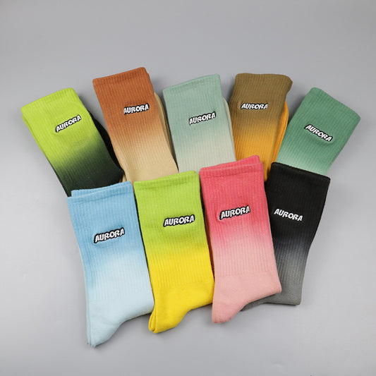 Men's Trendy Sports Dyed Cotton Tube Socks