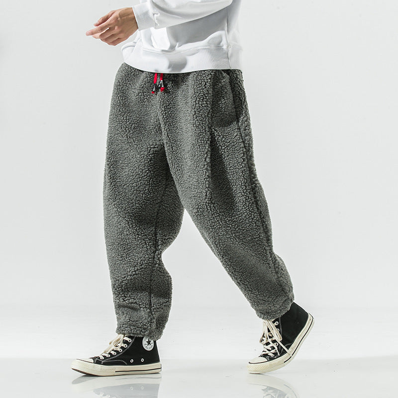 Men's Lamb Wool Warm Harem Sweatpants