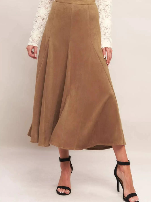 Flowy A-Line Midi Skirt by Lady Ros