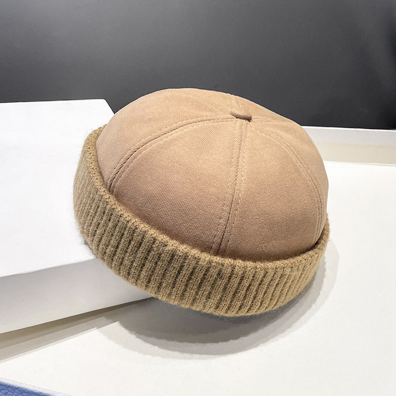 Men's Deerskin Velvet Beret Hat