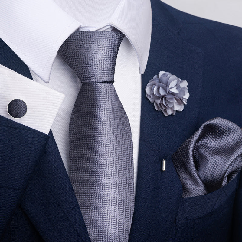 Men's Tie and Pocket Square Combo