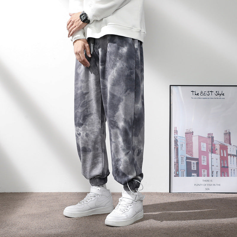 Men's Elastic Waist Drawstring Ankle-tied Sweatpants
