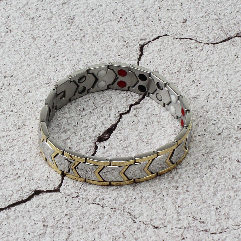 Men's Double Row Magnetic Bracelet