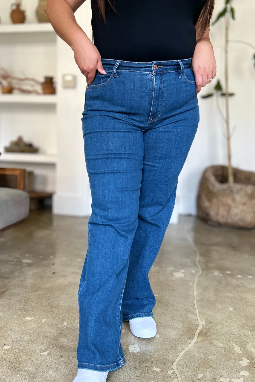 Judy Blue Full Size High Rise Straight Women Jeans