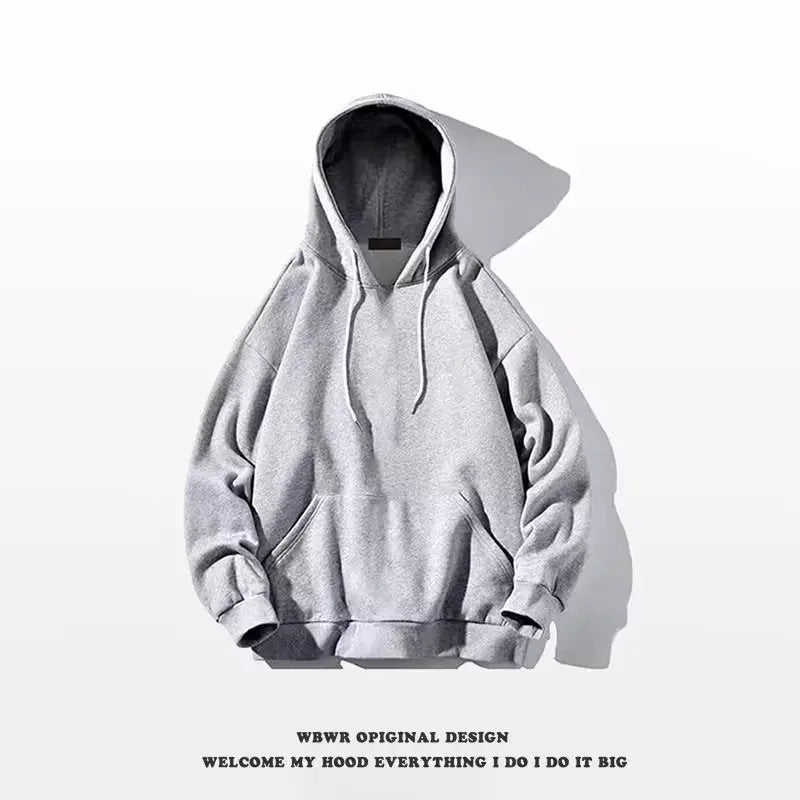 Men's Fashionable Solid Color Hooded sweatshirt by GJG Denim