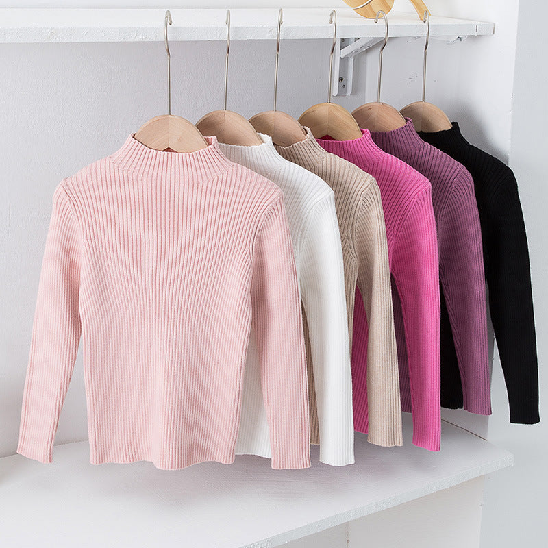 Children's Mock Neck Sweater Knitwear Top