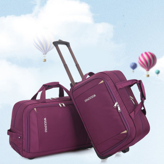Men's Oxford Cloth Trolley Bag Leisure Travel Folding Luggage