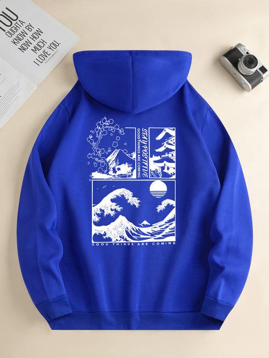 Men's Chic Casual Everyday Drawstring Hoodie