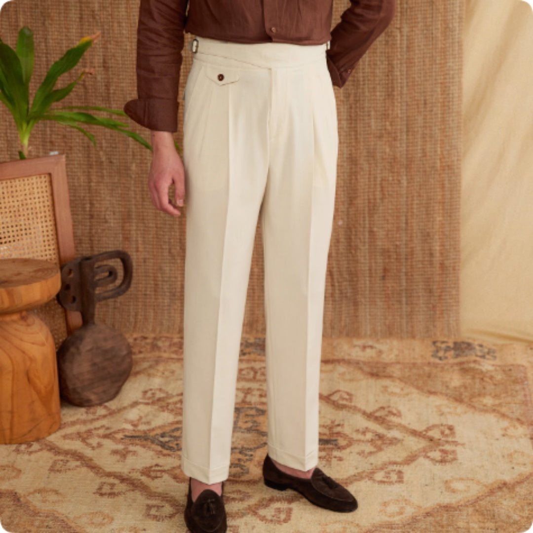 Men's Commuting Italian Style Business Wrinkle Resistant Casual Pants
