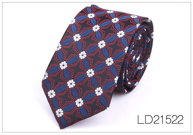 Men's Casual Fashion 6cm Flower Graffiti Tie