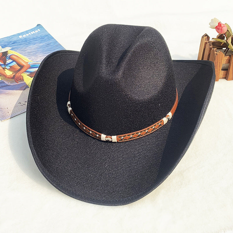 Men's Felt Riding Woolen Cowboy Hat
