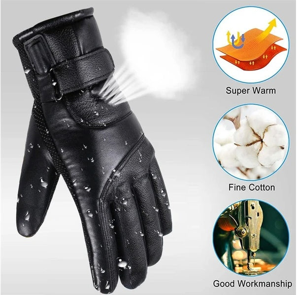 Men's Electric USB Heated Winter Warming Windproof Gloves