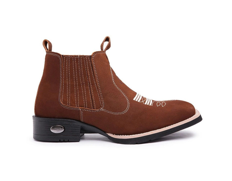 Men's Vintage Suede Flat Heel Round Toe Martin Boots