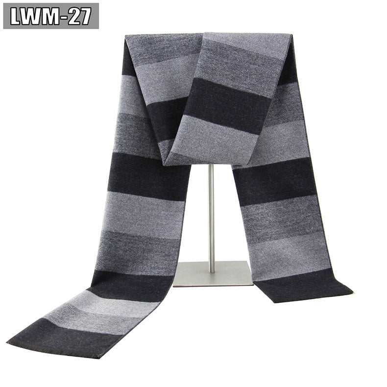 Men's Cashmere Autumn And Winter Business Plaid Scarf