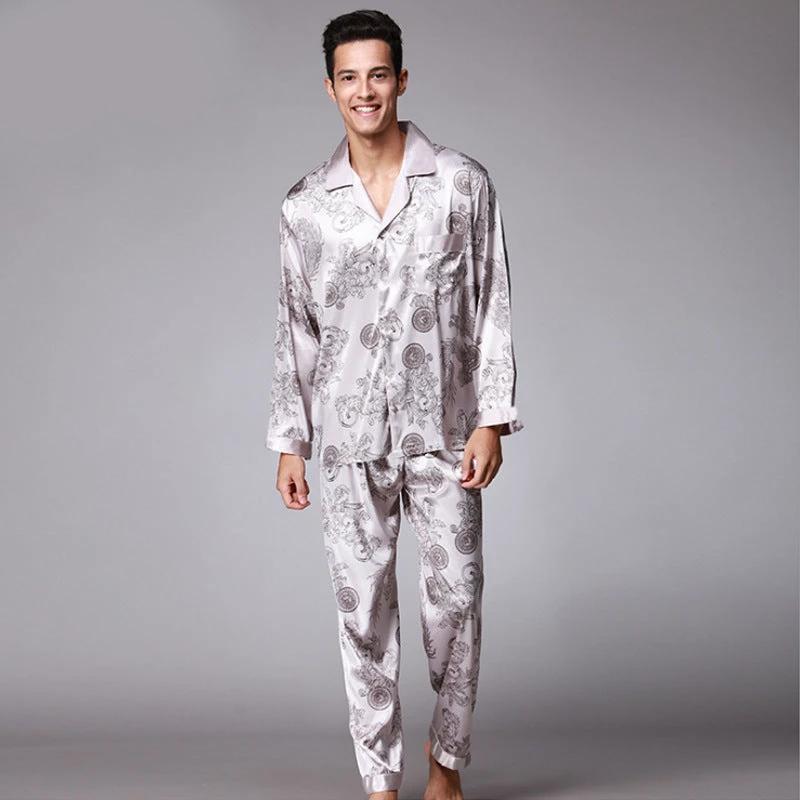 Men's Long Sleeve Pants Pajamas Set by GJG Denim