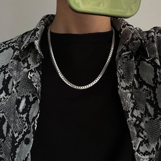 Men's Titanium Steel Encryption Embossed Chain
