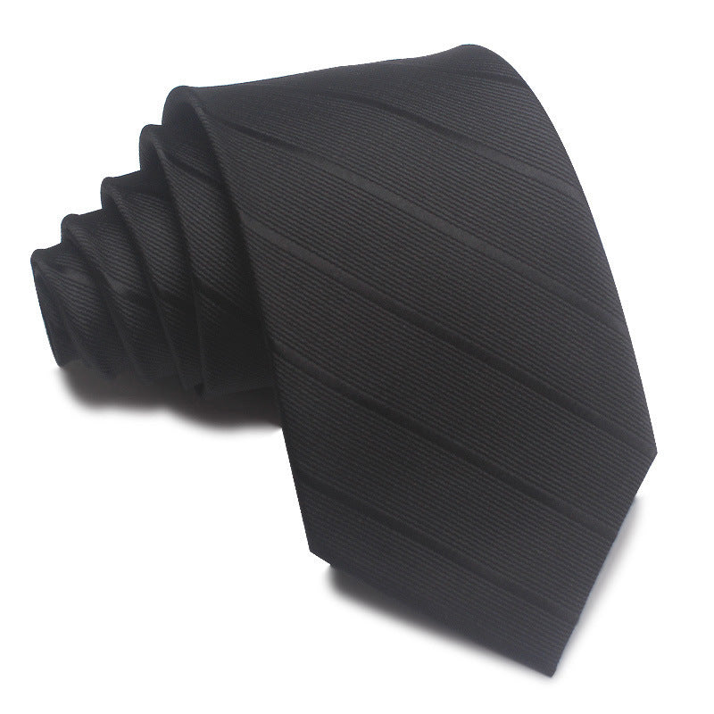 Men's 8CM Polyester Jacquard Striped Ties