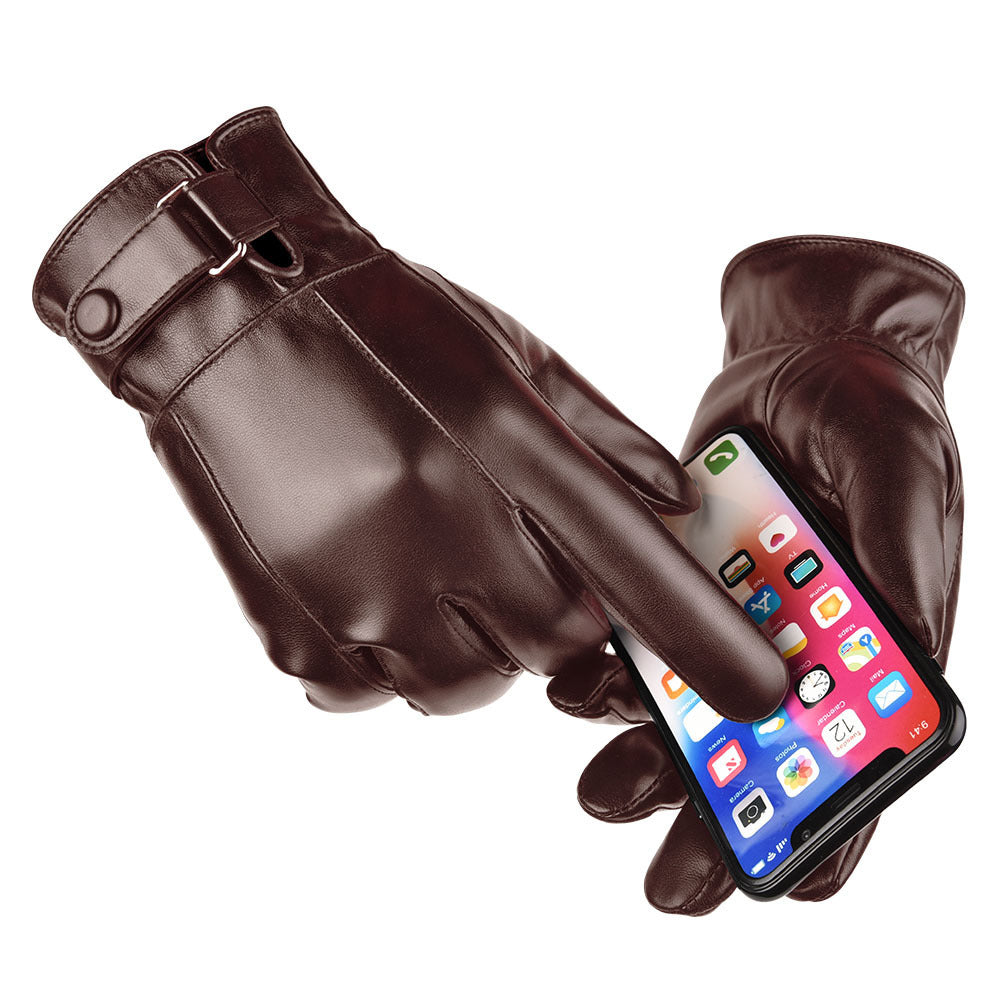 PU Leather Gloves For Men