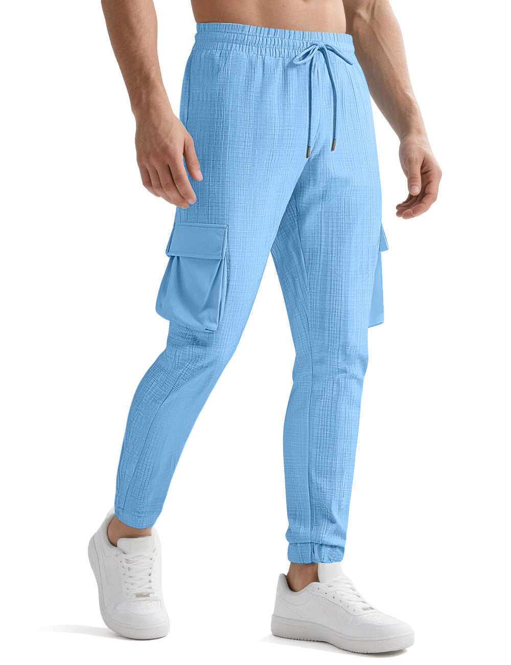 Fashion Sport Casual Trendy Drawstring Multi-pocket Pants For Men