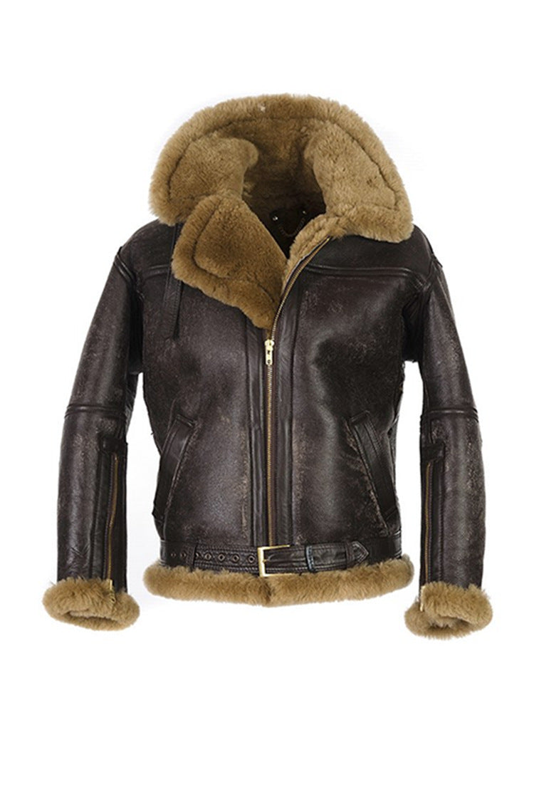 Men's  Antique Trendy Faux Fur Coat