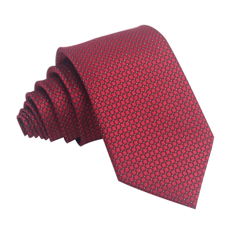 Men's 8CM Polyester Jacquard Striped Ties