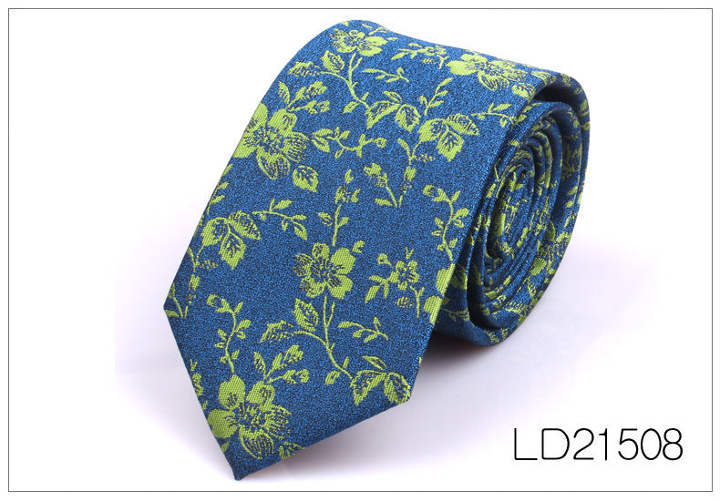 Men's Casual Fashion 6cm Flower Graffiti Tie
