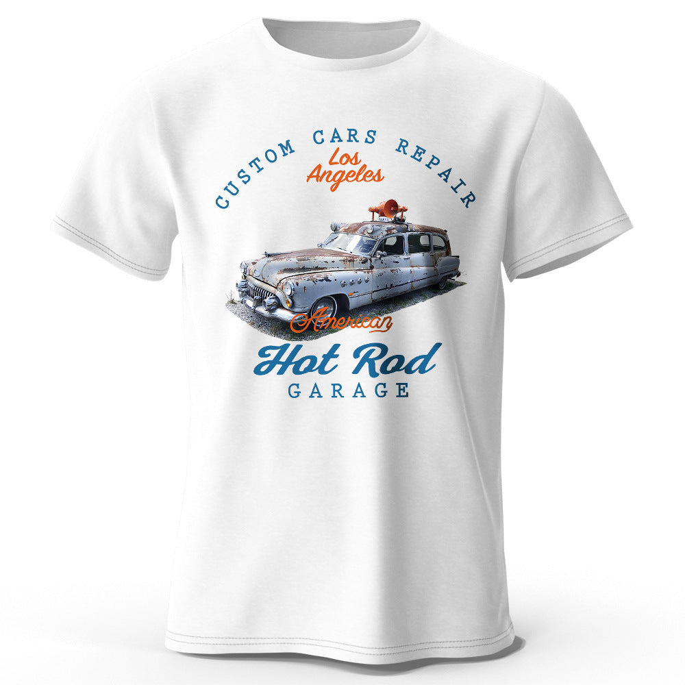Car Club Patch Print Men's T-shirt