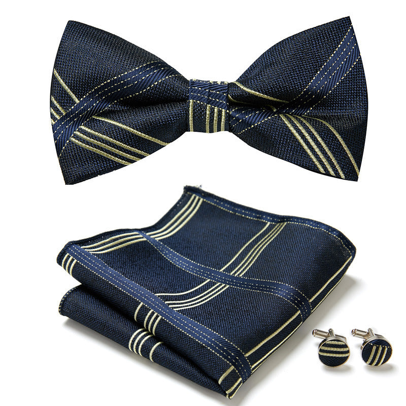 Men's Bow Ties Three Piece Set
