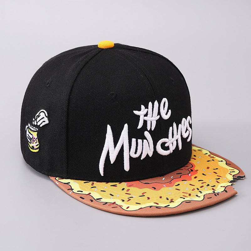 Men's Flat Brim Missing Corner Snack Baseball Cap