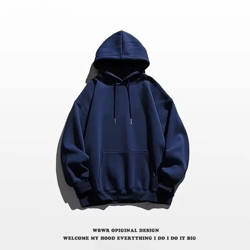 Men's Fashionable Solid Color Hooded sweatshirt by GJG Denim