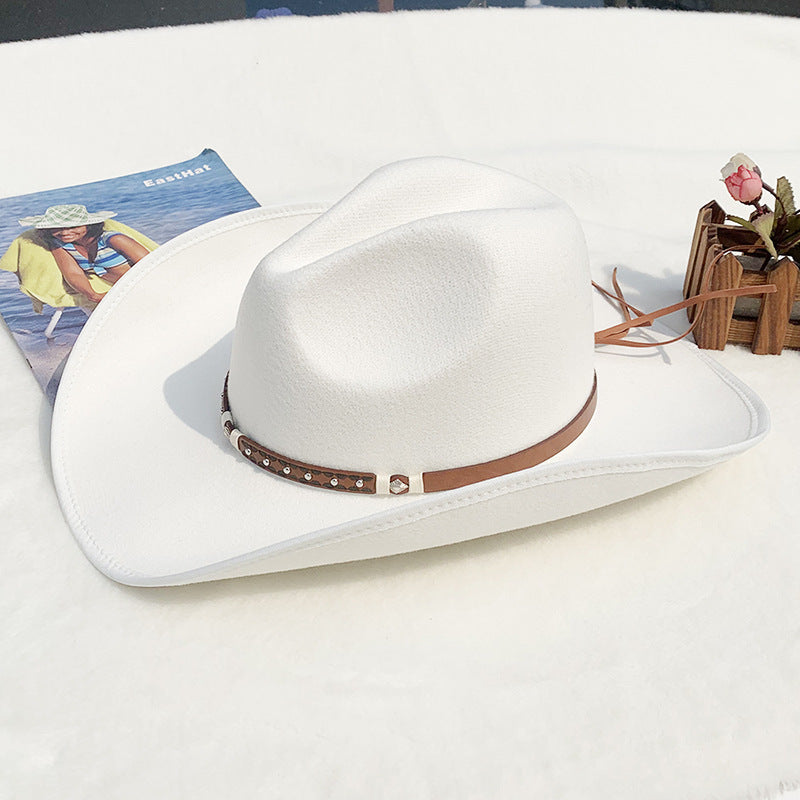 Men's Felt Riding Woolen Cowboy Hat