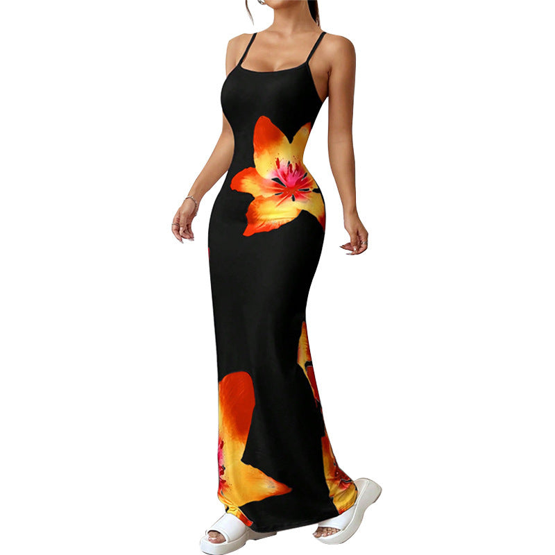 Sling  floral print Dress