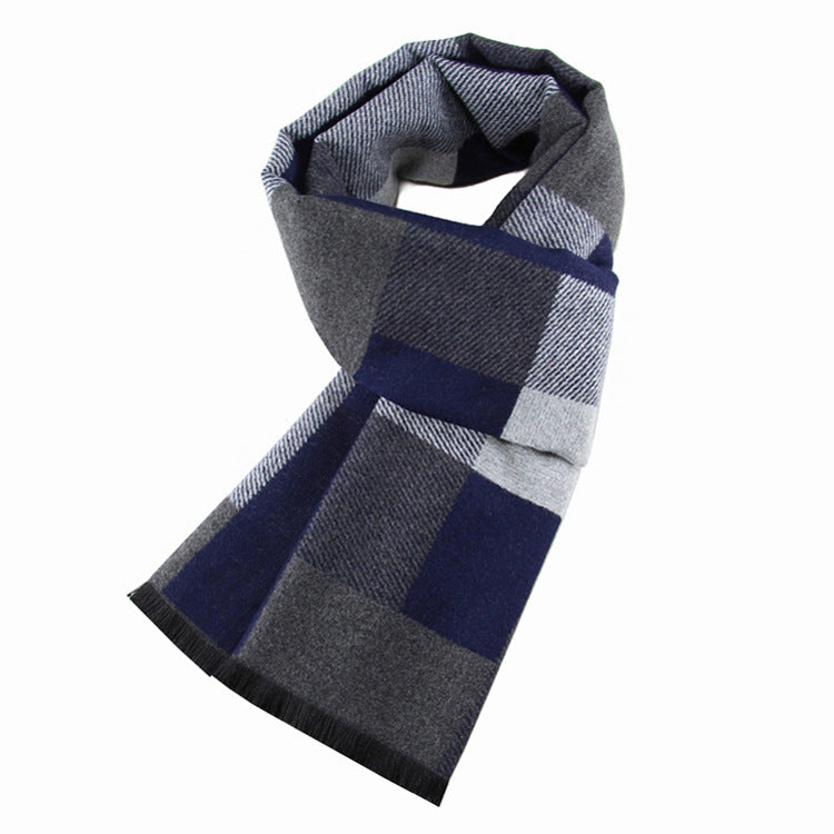 Men's Wool-like Scarf Plaid