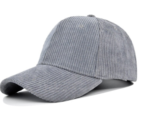 Versatile Curved Brim Corduroy Hat