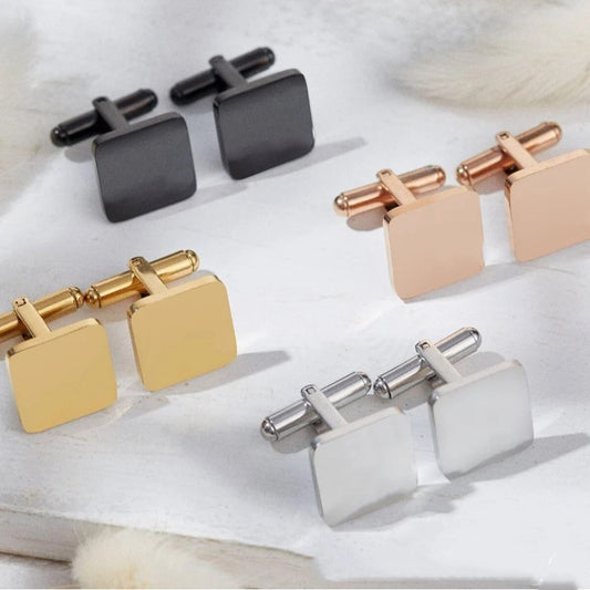 Men's French Simplicity Shirt Cufflinks Glossy 1 Pair