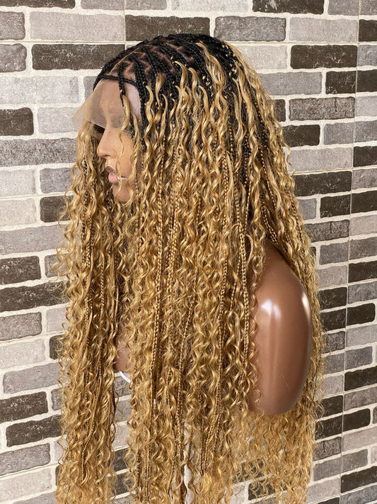 Bohemian Knotless (100% HD Human Hair Lace & Wavy Curls) Tara Collection Lux VIP