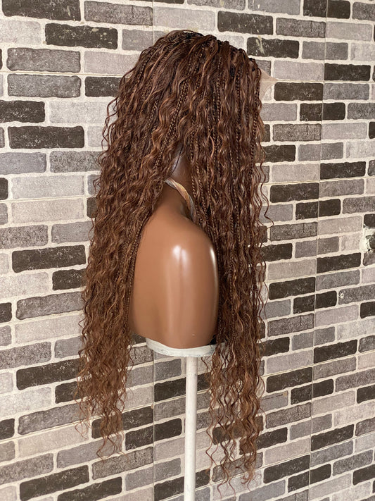 Bohemian knotless custom color (100% humanhair curls) Tara