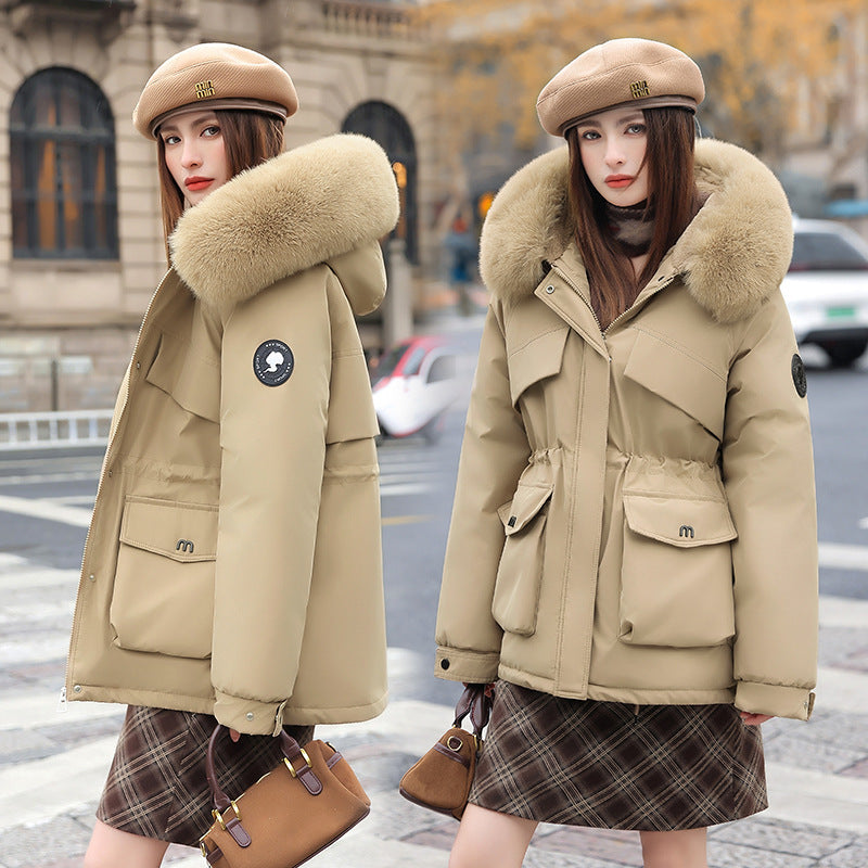 Women's Thickened Fleece-lined Quilted Jacket Cotton Clothes