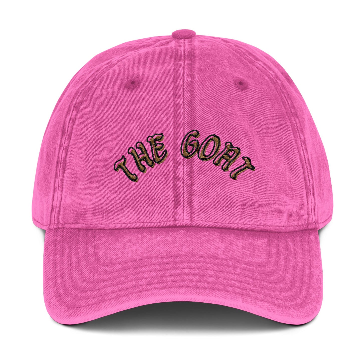 Vintage Embroidered Cap - 'The GOAT' Adjustable Hat