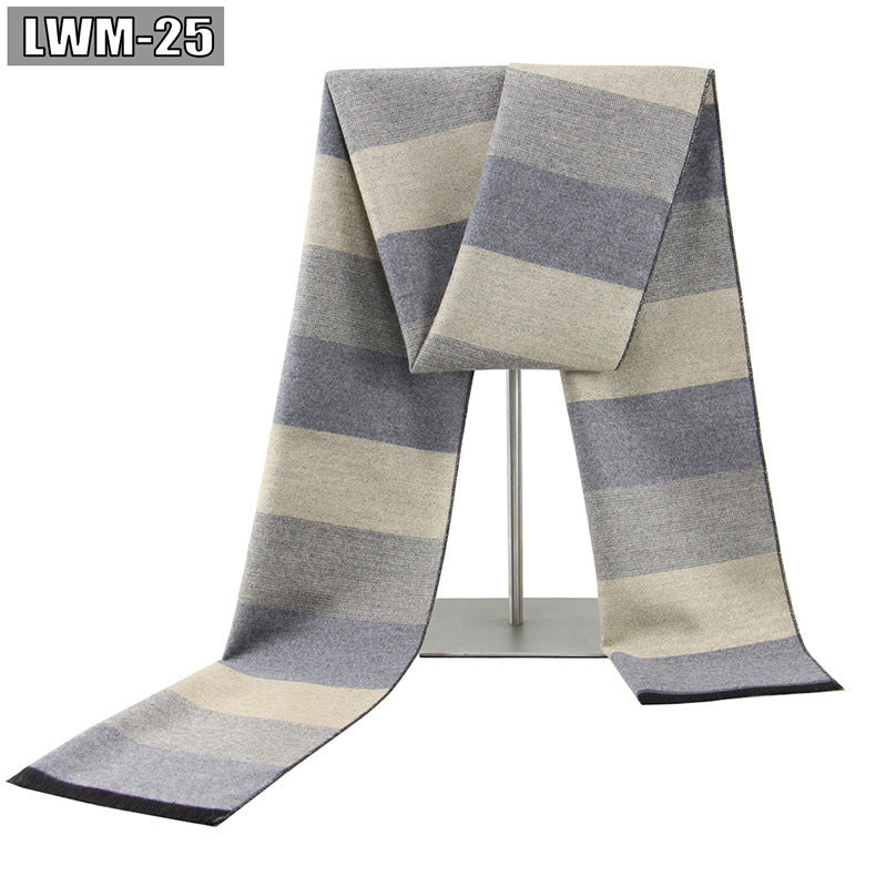 Men's Cashmere Autumn And Winter Business Plaid Scarf