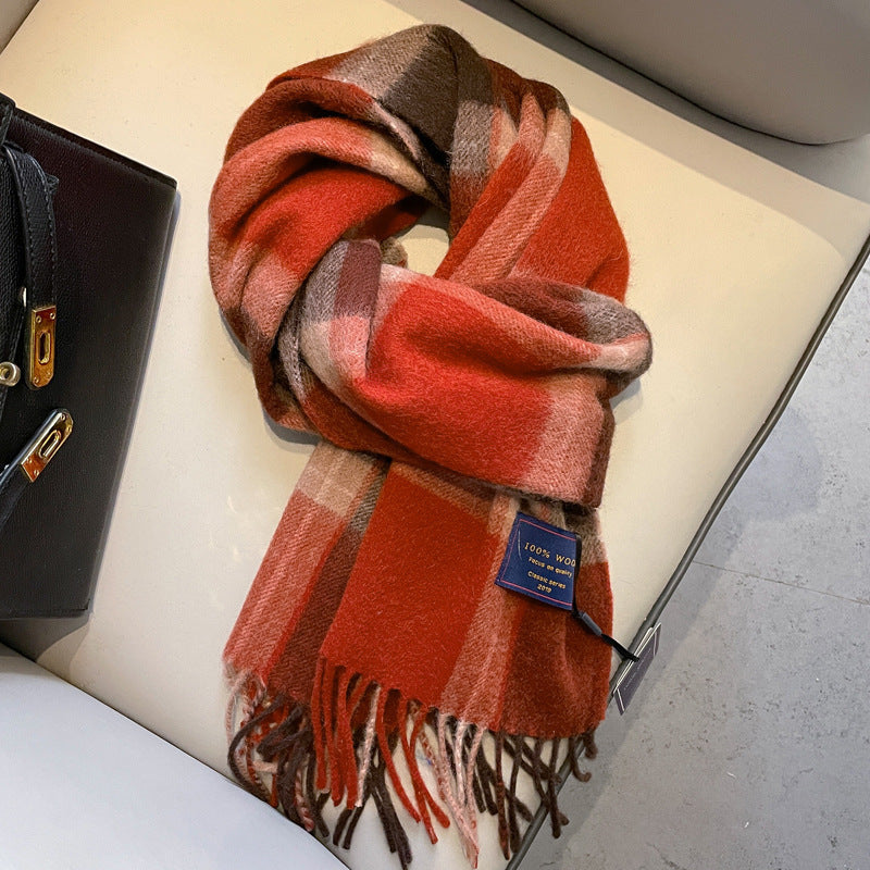 Men's Wool Scarf Winter