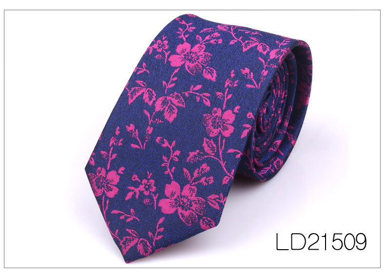 Men's Casual Fashion 6cm Flower Graffiti Tie